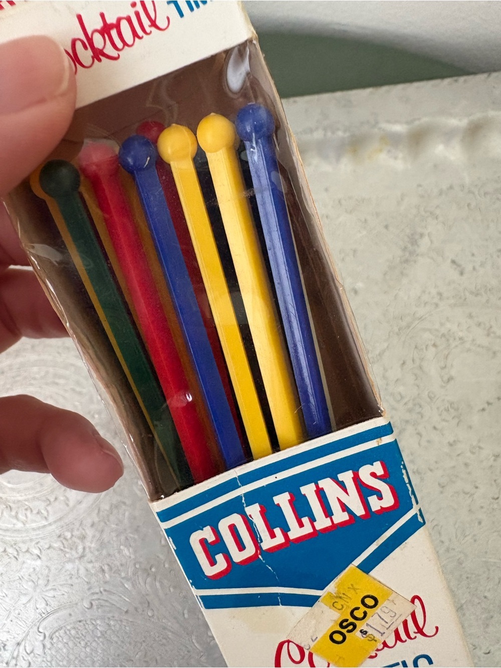 Collins Assorted Color Plastic Stir Rods for Cocktail Time - 40 Count - Picture 5 of 6